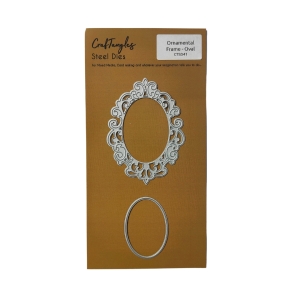 CrafTangles Steel Dies - Ornamental Frame - Oval (Set of 2 dies)