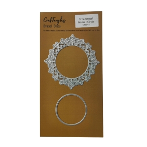 CrafTangles Steel Dies - Ornamental Frame - Circle (Set of 2 dies)