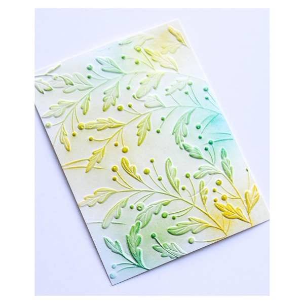 Memory Box 3D Embossing Folder 4.5"X5.75" - Gracious Leaves