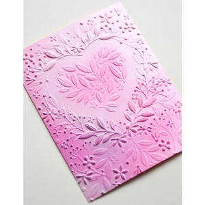 Memory Box 3D Embossing Folder 4.5"X5.75" - Heart Bouquet