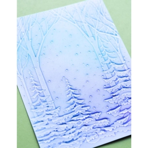 Memory Box 3D Embossing Folder 4.5"X5.75" - Snowy Forest