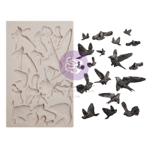 Prima Marketing Finnabair Decor Moulds 5"X8"X8mm - Flocking Birds