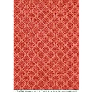 CrafTangles A4 Transfer It Sheets - Damask Pattern 2