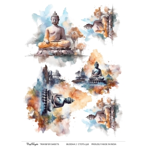 CrafTangles A4 Transfer It Sheets - Buddha 7