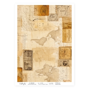 CrafTangles Decoupage Napkin / Tissue / Collage Paper - World Map 1