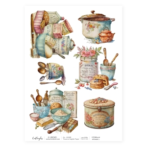 CrafTangles Decoupage Napkin / Tissue / Collage Paper - Kitchen 2