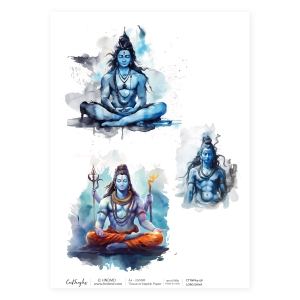 CrafTangles Decoupage Napkin / Tissue / Collage Paper - Lord Shiva