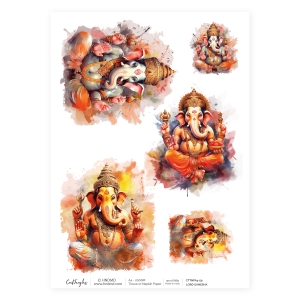 CrafTangles Decoupage Napkin / Tissue / Collage Paper - Lord Ganesha