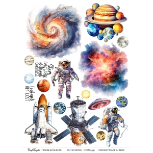 CrafTangles A4 Transfer It Sheets - Outer Space