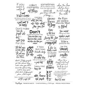 CrafTangles A4 Transfer It Sheets - Motivational Quotes 5