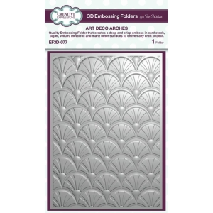 Creative Expressions 3D Embossing Folder 5"X7" - Art Deco Arches