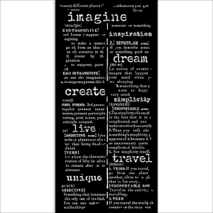 Stamperia Create Happiness Stencil 4.72"X9.84" by Vicki - Secret Diary Dictionary