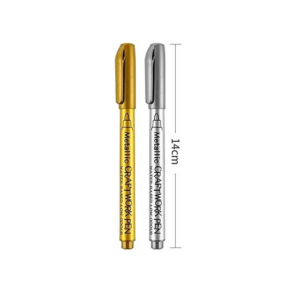 Metallic Craftwork Pen - Gold and Silver (1 each)