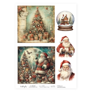 CrafTangles Decoupage Napkin / Tissue / Collage Paper - Christmas Scene 2