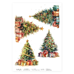 CrafTangles Decoupage Napkin / Tissue / Collage Paper - Christmas Tree 1