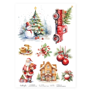 CrafTangles Decoupage Napkin / Tissue / Collage Paper - Christmas Elements 1