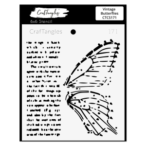 CrafTangles 6"x6" Stencil - Vintage Butterflies