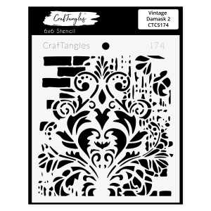 CrafTangles 6"x6" Stencil - Vintage Damask 2