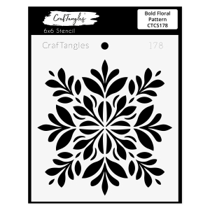 CrafTangles 6"x6" Stencil - Bold Floral Pattern