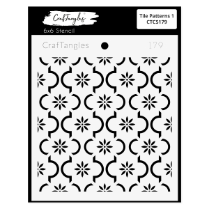 CrafTangles 6"x6" Stencil - Tile Patterns 1