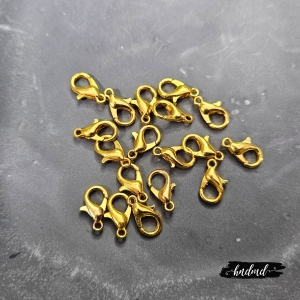 Jewellery Findings - Lobster Locks - 10 mm - Gold (20 pcs)