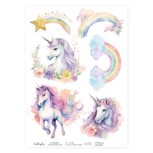 CrafTangles Decoupage Napkin / Tissue / Collage Paper - Unicorns 1