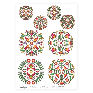 CrafTangles Decoupage Napkin / Tissue / Collage Paper - Mandalas 2