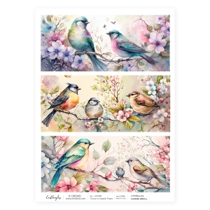 CrafTangles Decoupage Napkin / Tissue / Collage Paper - Summer Birds 5