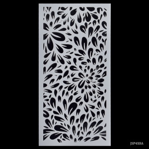 4 by 8 inches Stencil - Flowers